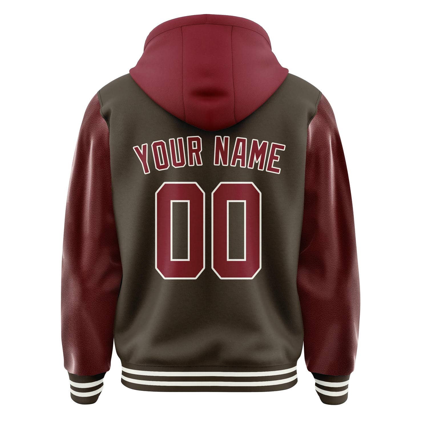 Maßgeschneidertes Braun Karmesinrot Jacke