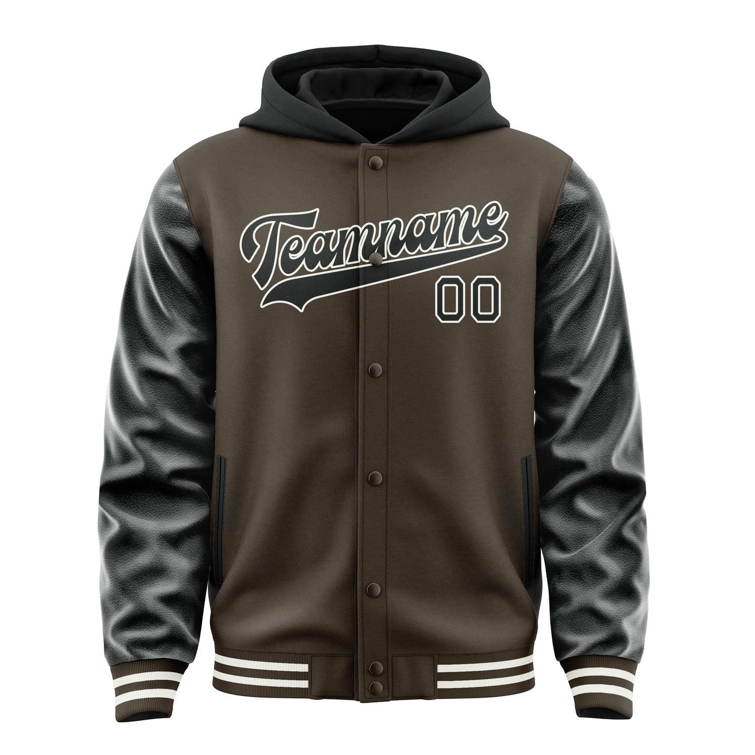 Maßgeschneidertes Braun Schwarz Jacke