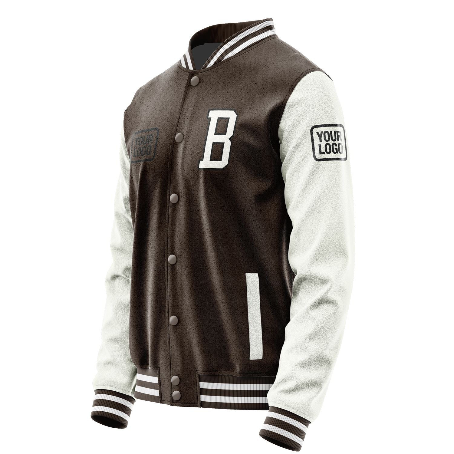 Maßgeschneidertes Braun Weiß Jacke JA010118011817181817