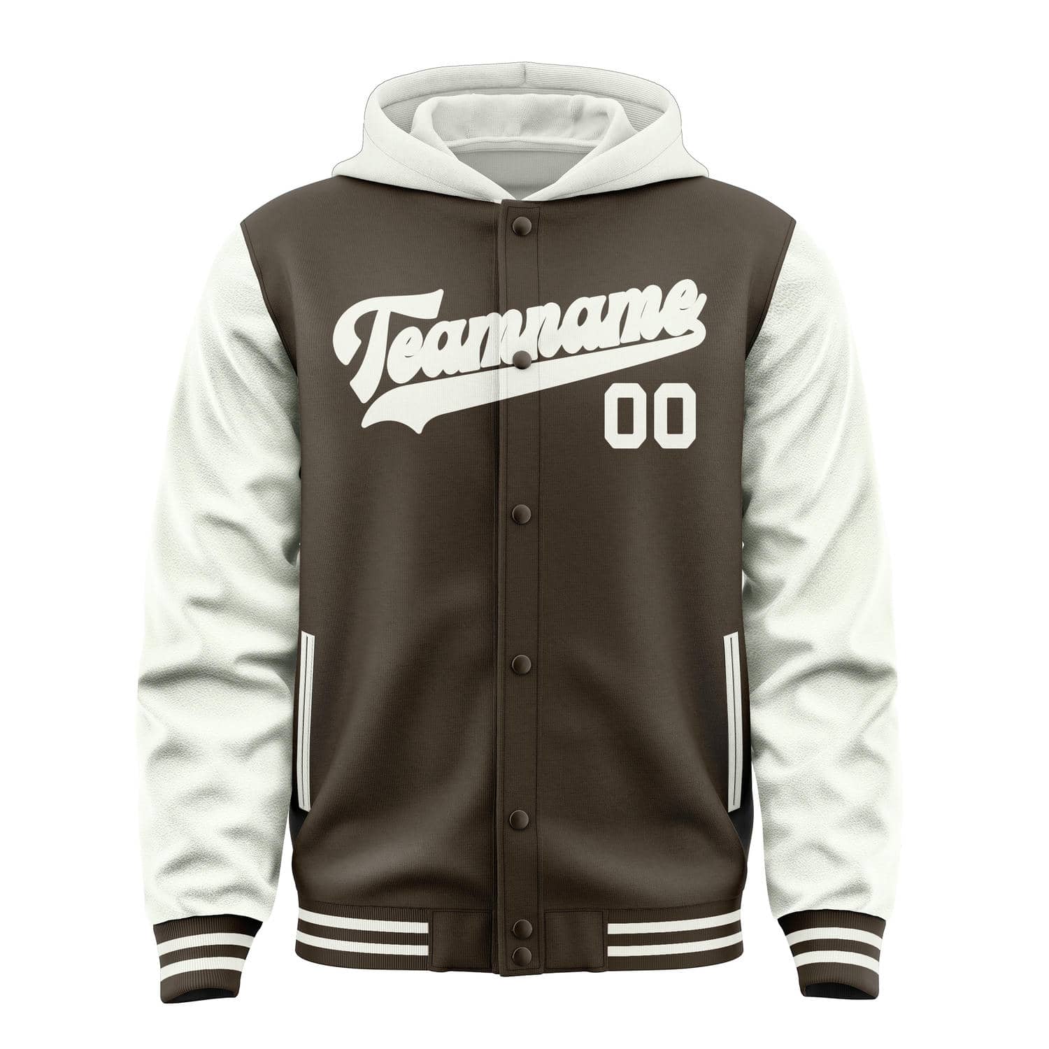 Maßgeschneidertes Braun Weiß Jacke