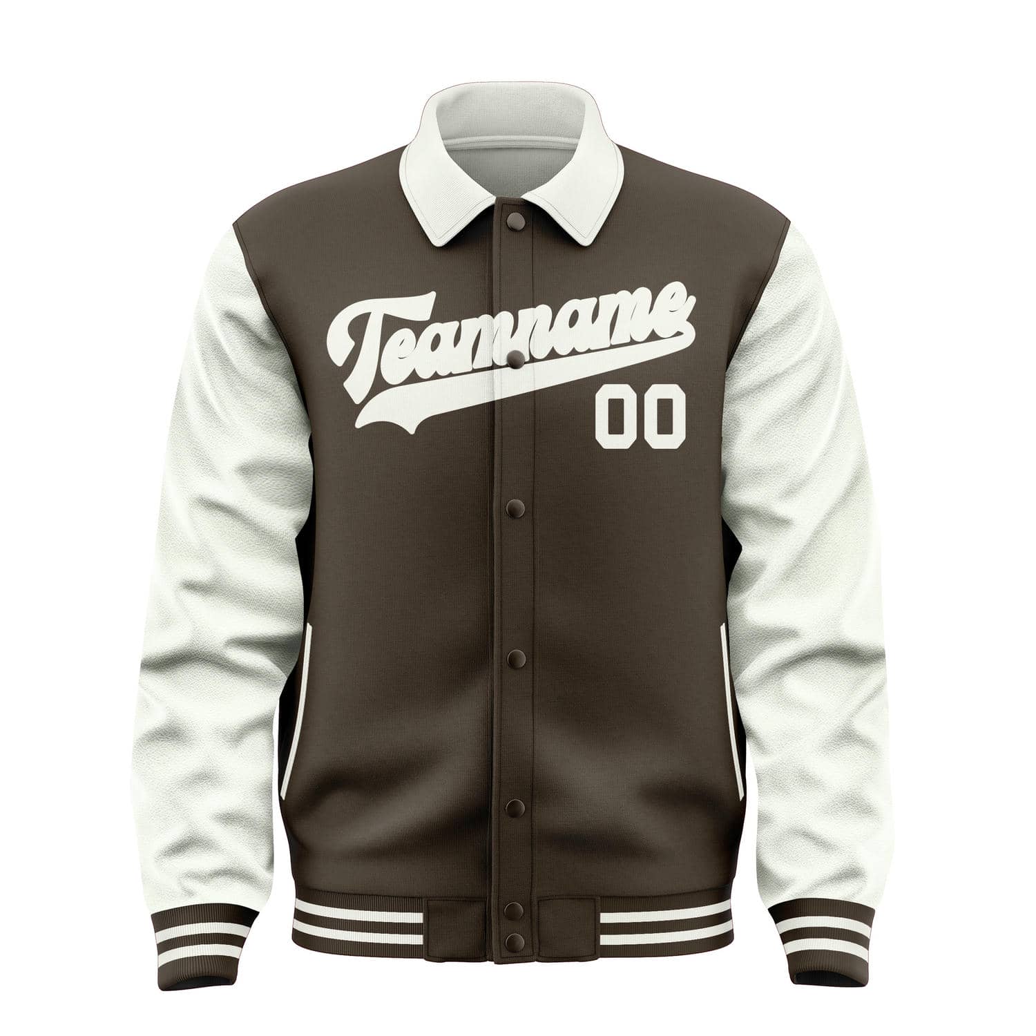 Maßgeschneidertes Braun Weiß Jacke