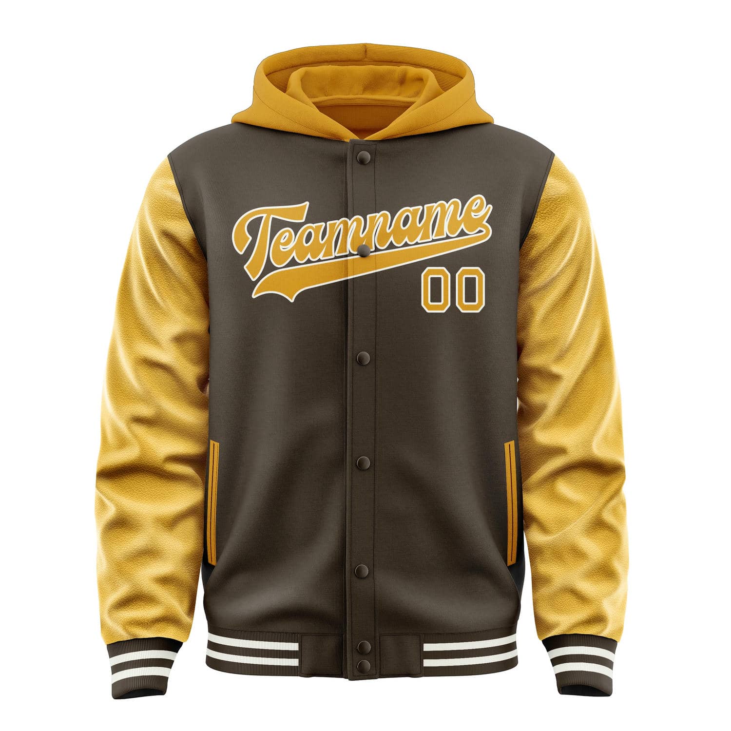Maßgeschneidertes Braun Gelb Jacke