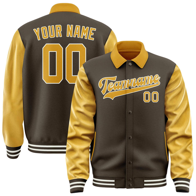 Maßgeschneidertes Braun Gelb Jacke JA010119011817191917