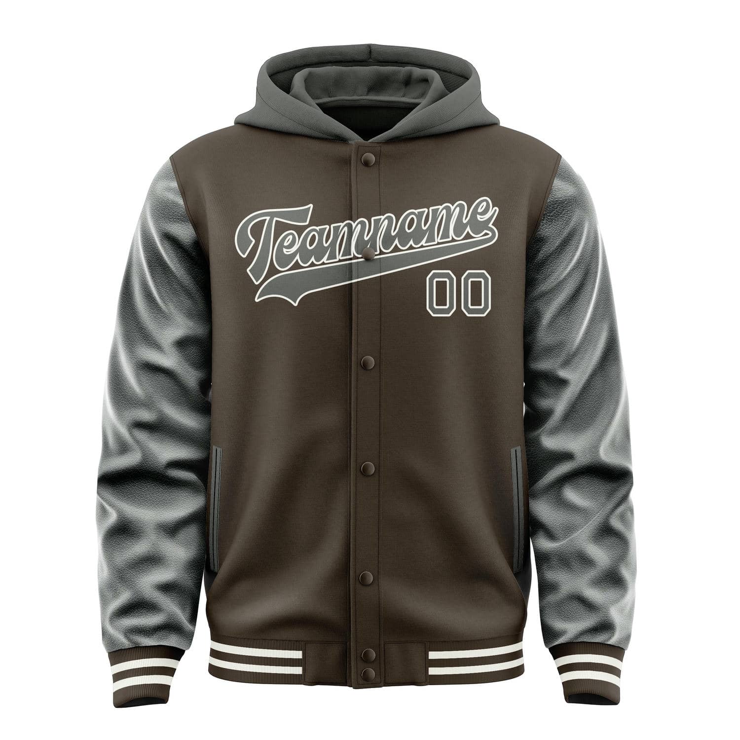 Maßgeschneidertes Braun Dunkelgrau Jacke