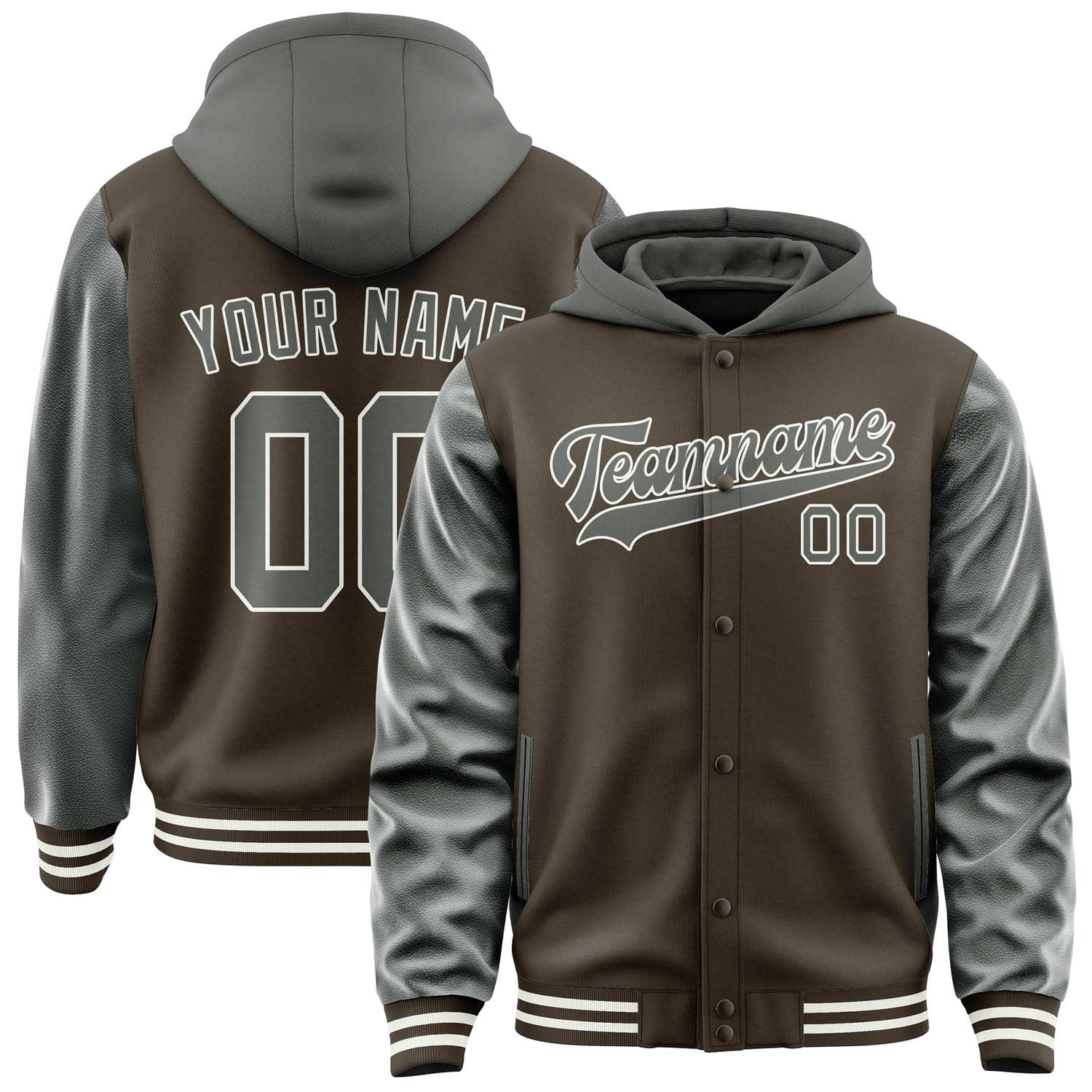 Maßgeschneidertes Braun Dunkelgrau Jacke JA010120011817202017