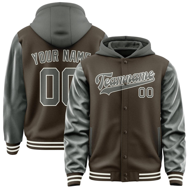 Maßgeschneidertes Braun Dunkelgrau Jacke JA010120011817202017