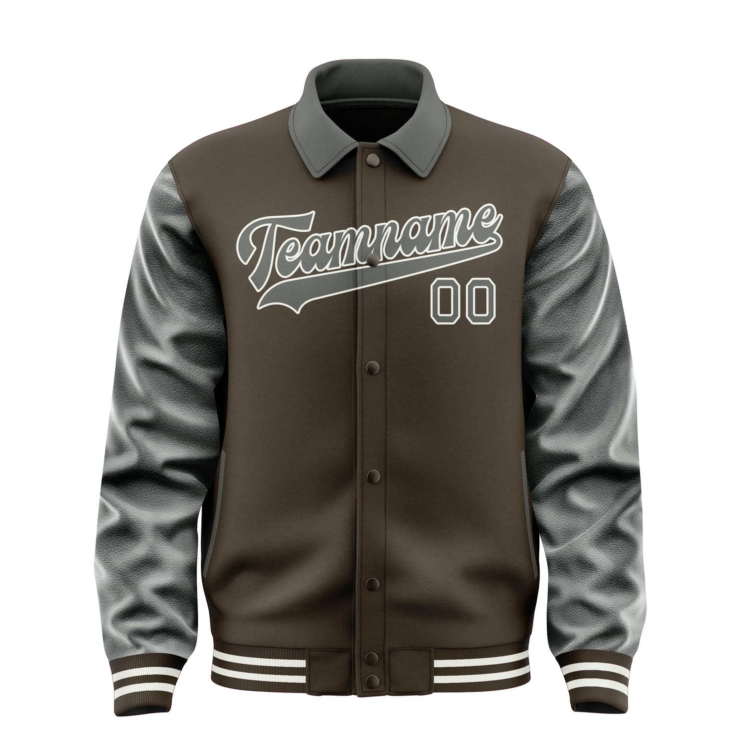 Maßgeschneidertes Braun Dunkelgrau Jacke