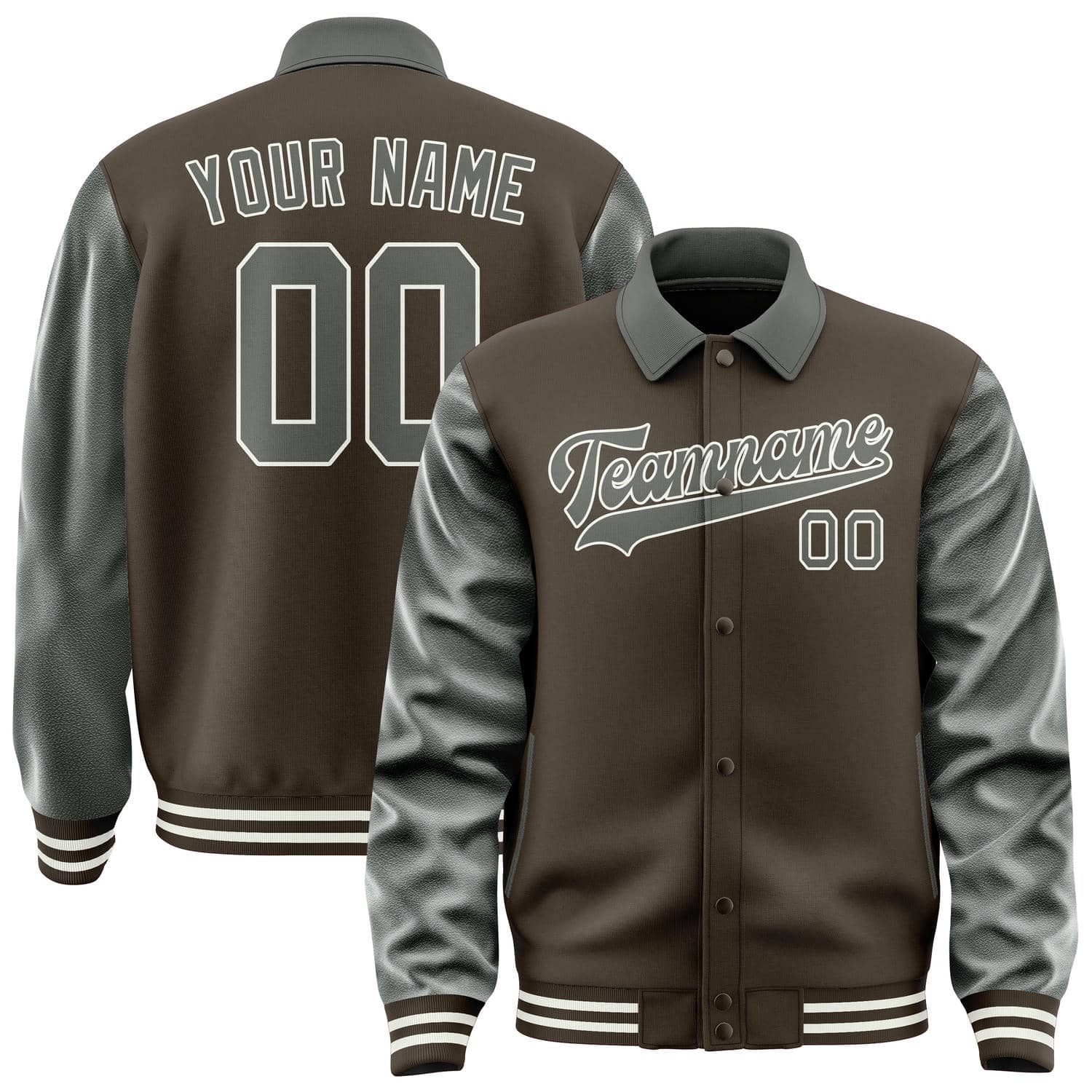 Maßgeschneidertes Braun Dunkelgrau Jacke JA010120011817202017