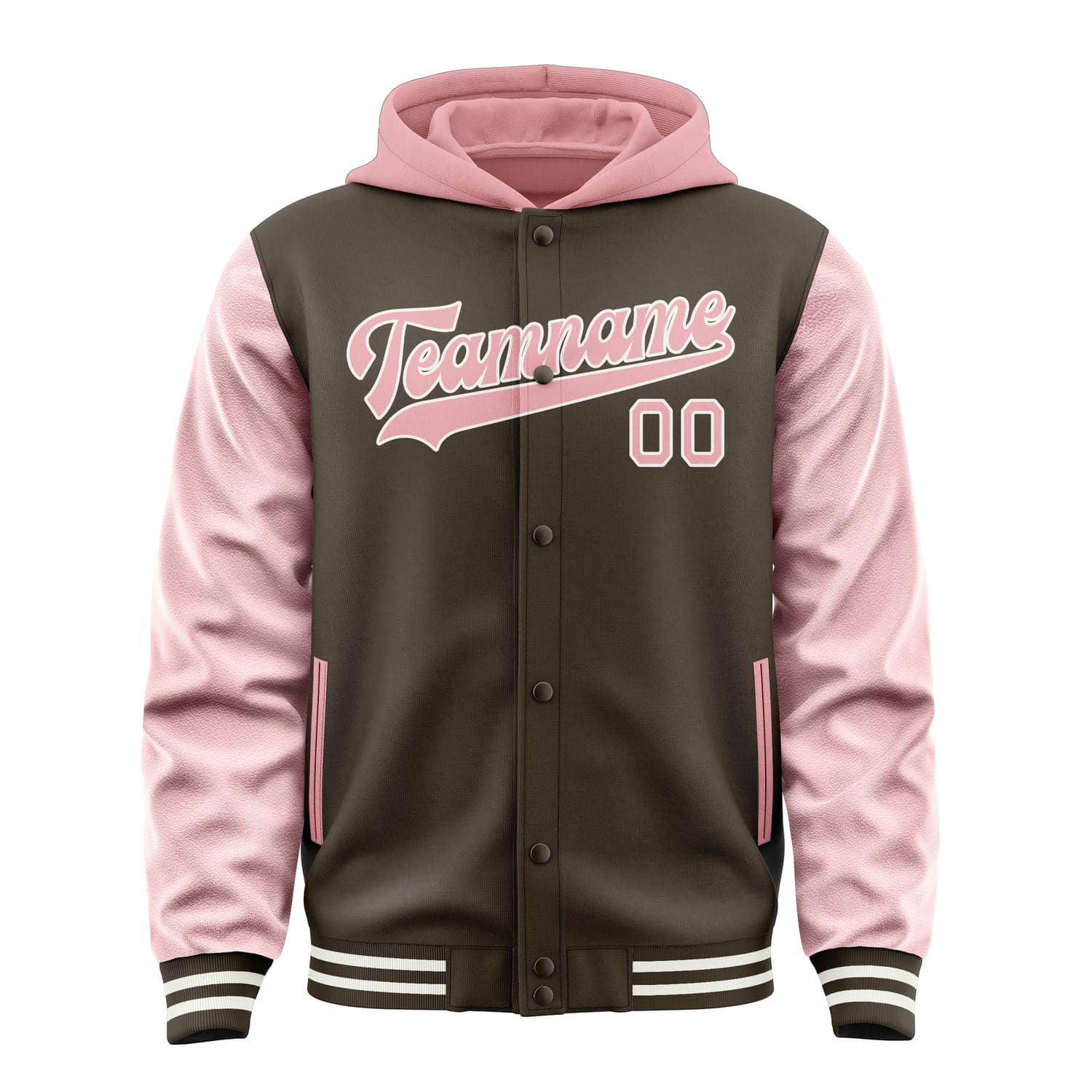 Maßgeschneidertes Braun Rosa Jacke