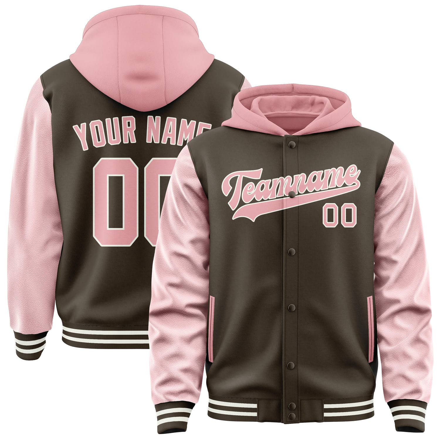 Maßgeschneidertes Braun Rosa Jacke