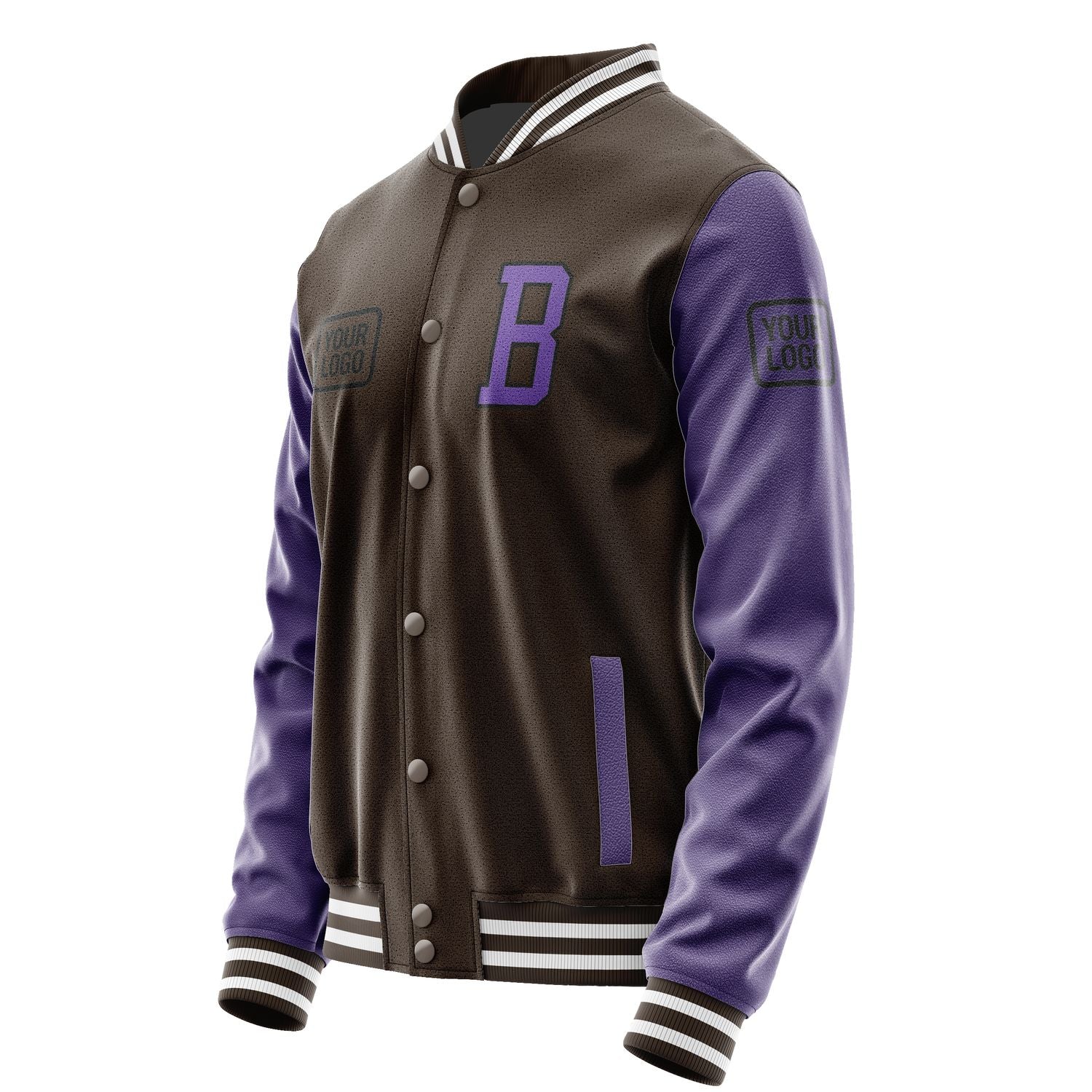 Maßgeschneidertes Braun Lavendel Jacke JA010123011817232317