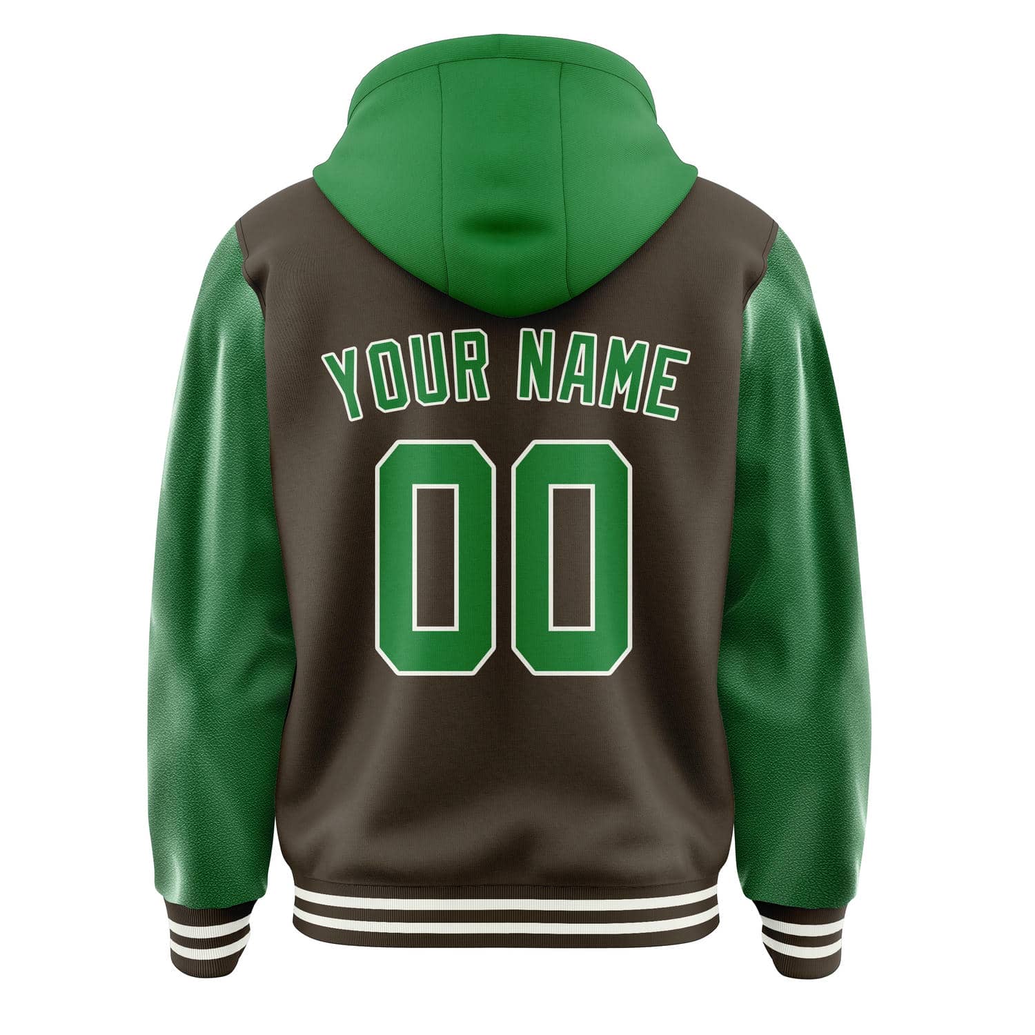 Maßgeschneidertes Braun Smaragdgrün Jacke