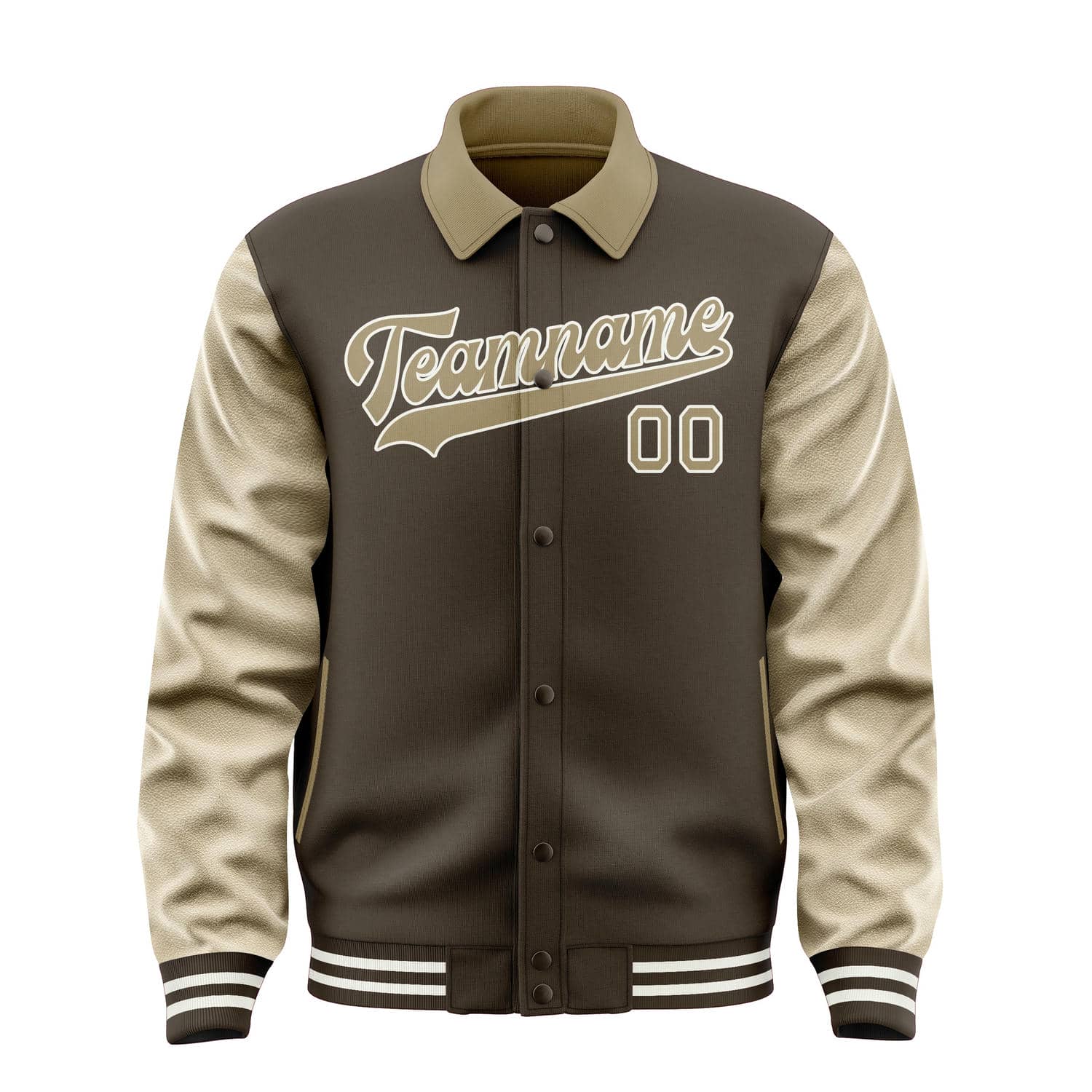 Maßgeschneidertes Braun Hellkhaki Jacke