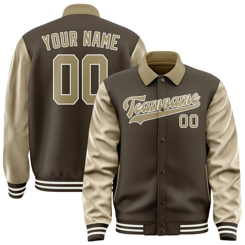 Maßgeschneidertes Braun Hellkhaki Jacke JA010125011817252517