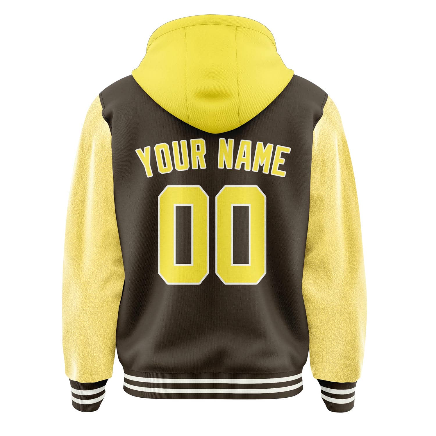 Maßgeschneidertes Braun Blassgelb Jacke