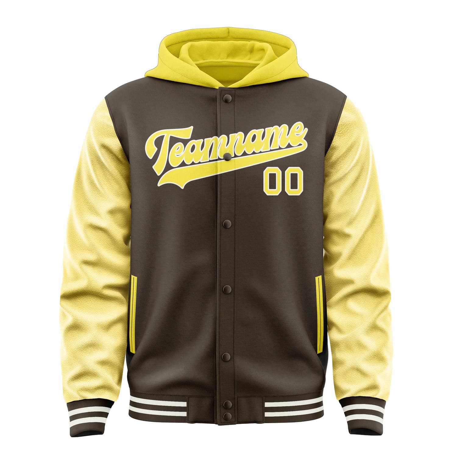 Maßgeschneidertes Braun Blassgelb Jacke