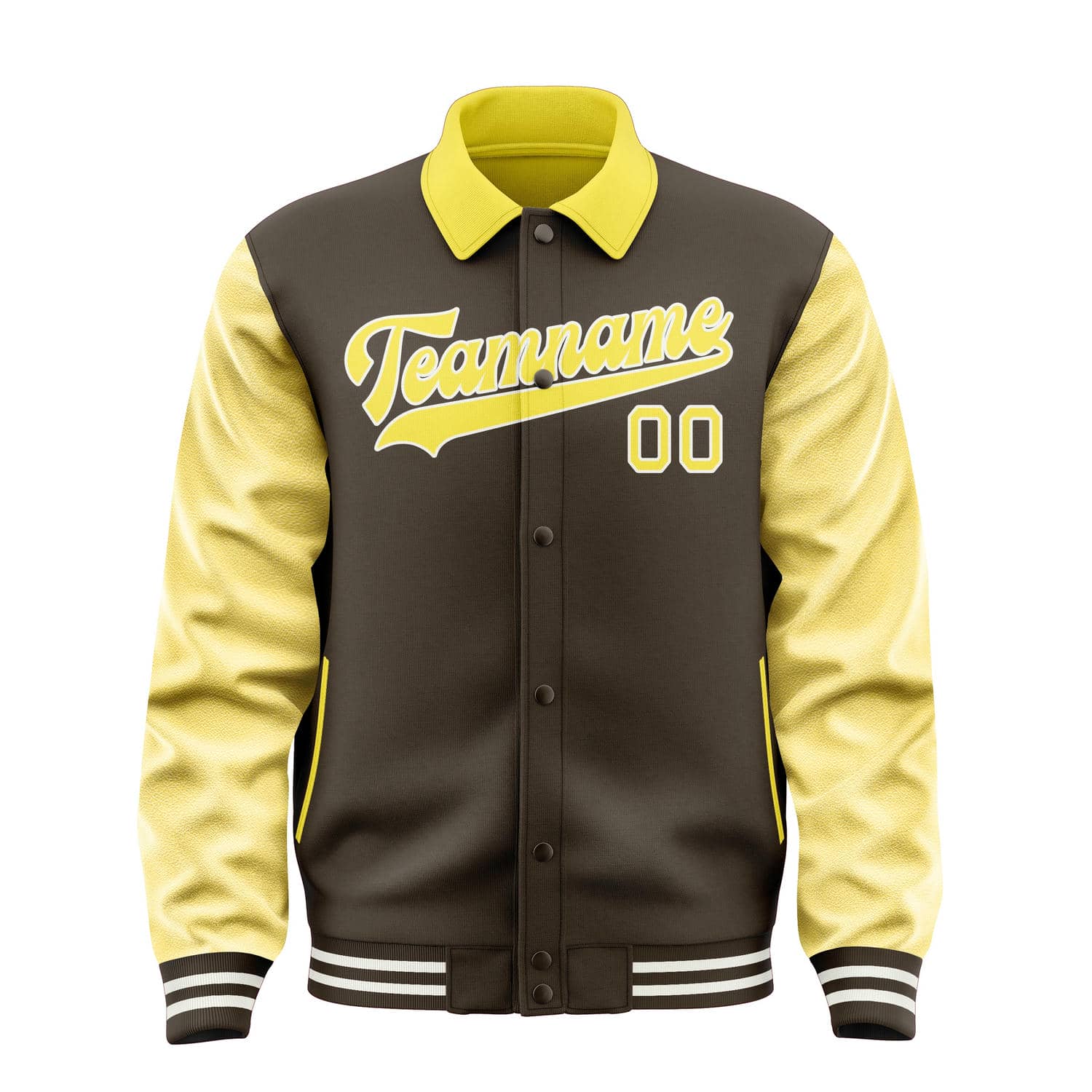 Maßgeschneidertes Braun Blassgelb Jacke