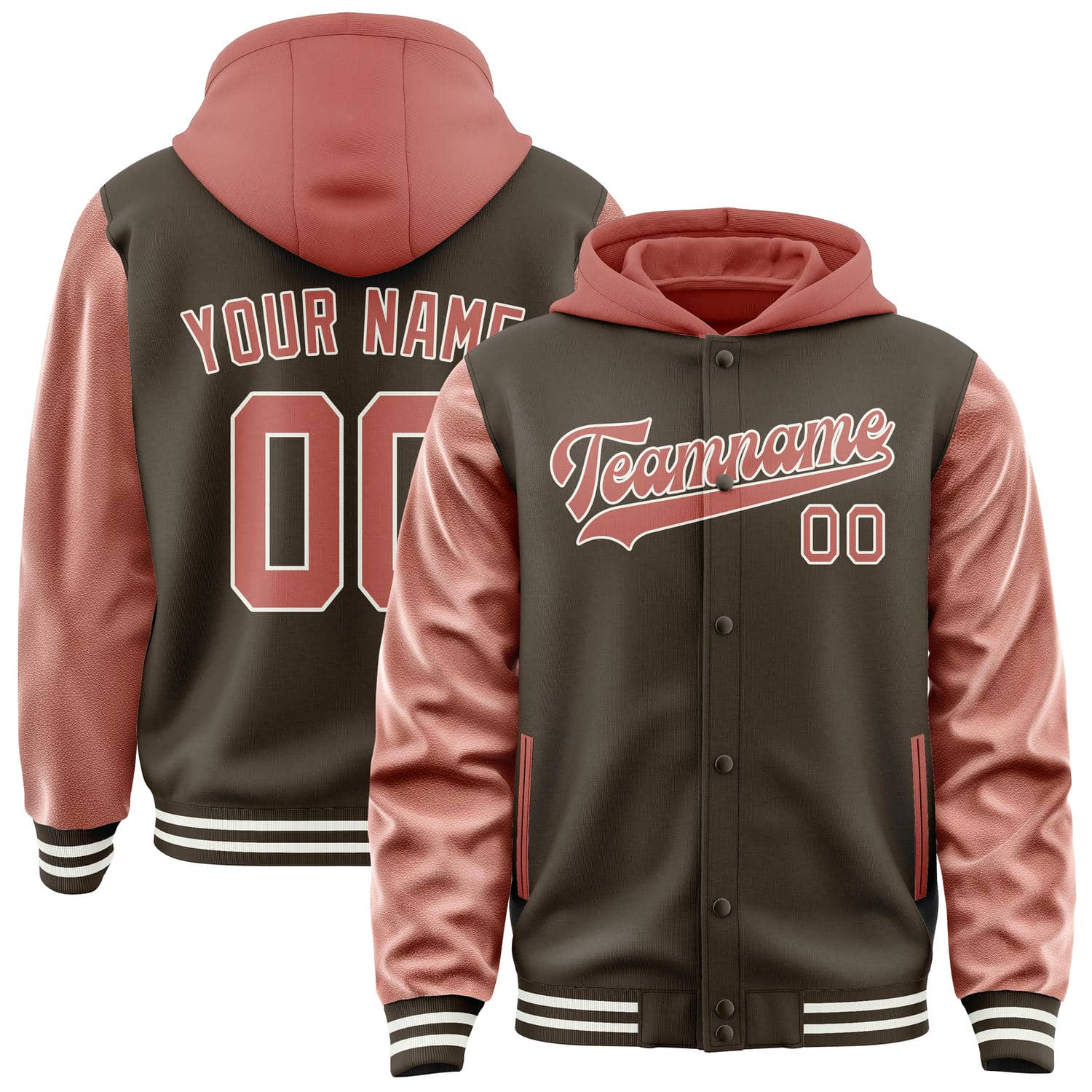 Maßgeschneidertes Braun Kupferrose Jacke