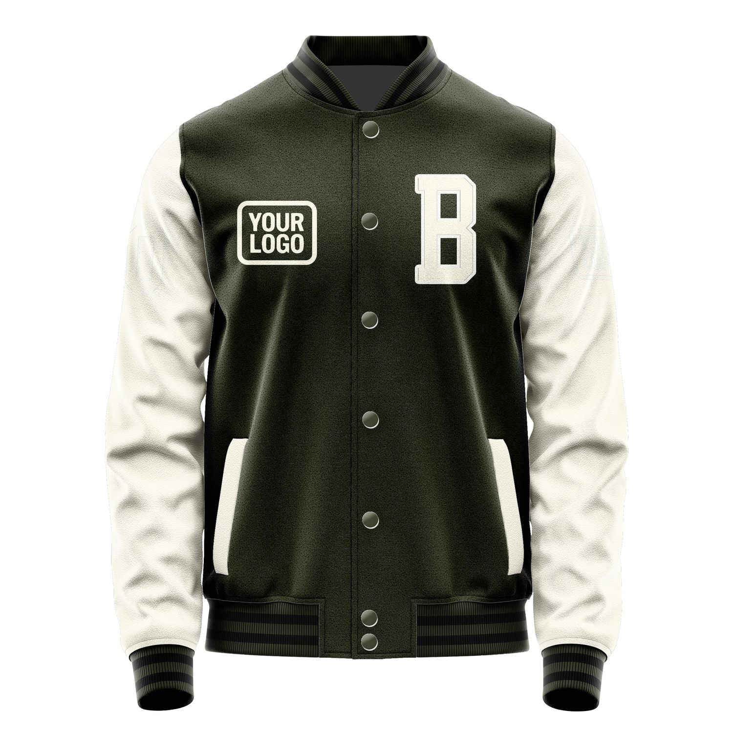 Maßgeschneidertes Dunkles Oliv Beige Jacke JA020203021718030318
