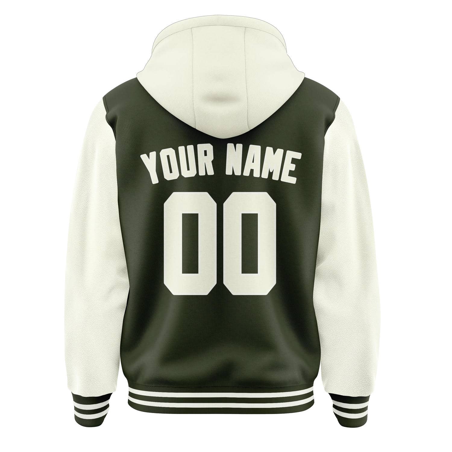 Maßgeschneidertes Dunkles Oliv Beige Jacke