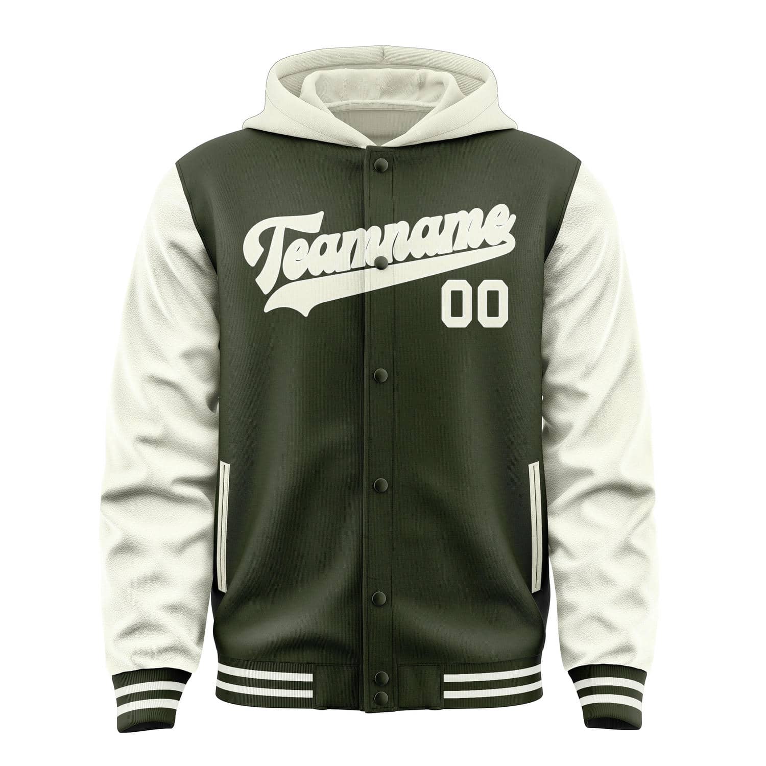 Maßgeschneidertes Dunkles Oliv Beige Jacke