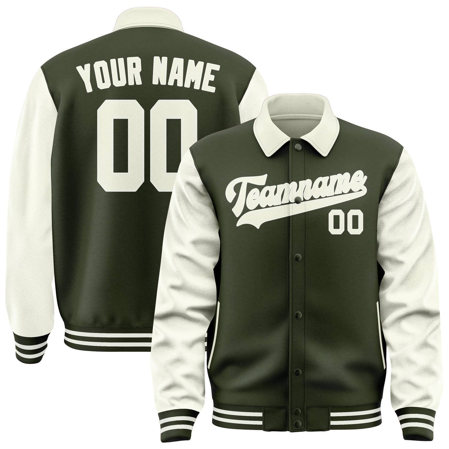 Maßgeschneidertes Dunkles Oliv Beige Jacke JA020203021817030317