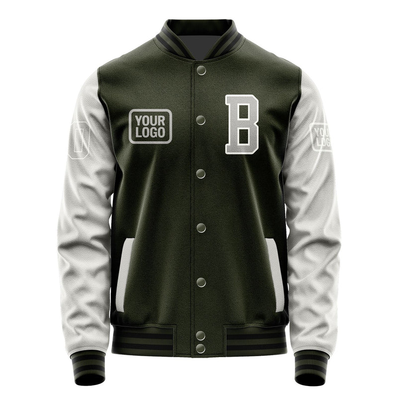 Maßgeschneidertes Dunkles Oliv Grau Jacke JA020204021718040418