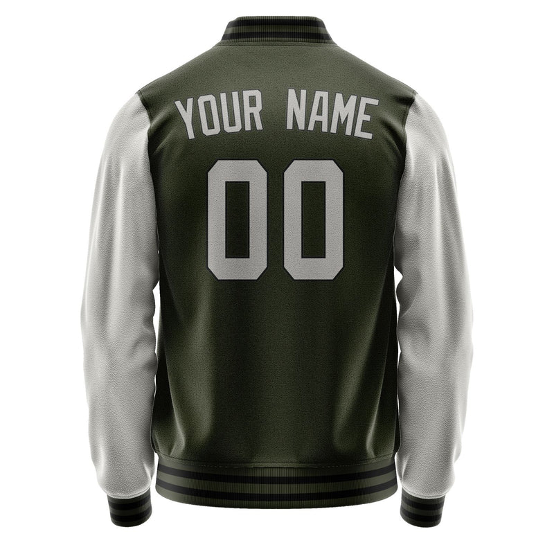 Maßgeschneidertes Dunkles Oliv Grau Jacke JA0202040217B31704