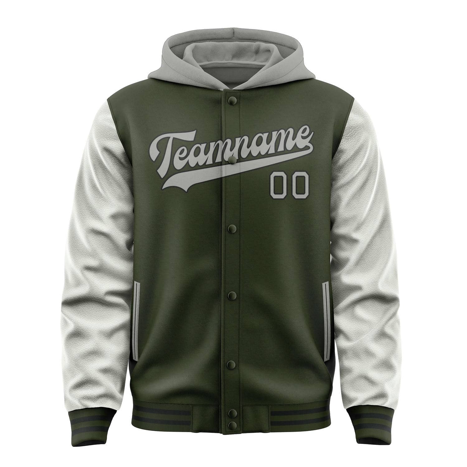 Maßgeschneidertes Dunkles Oliv Grau Jacke