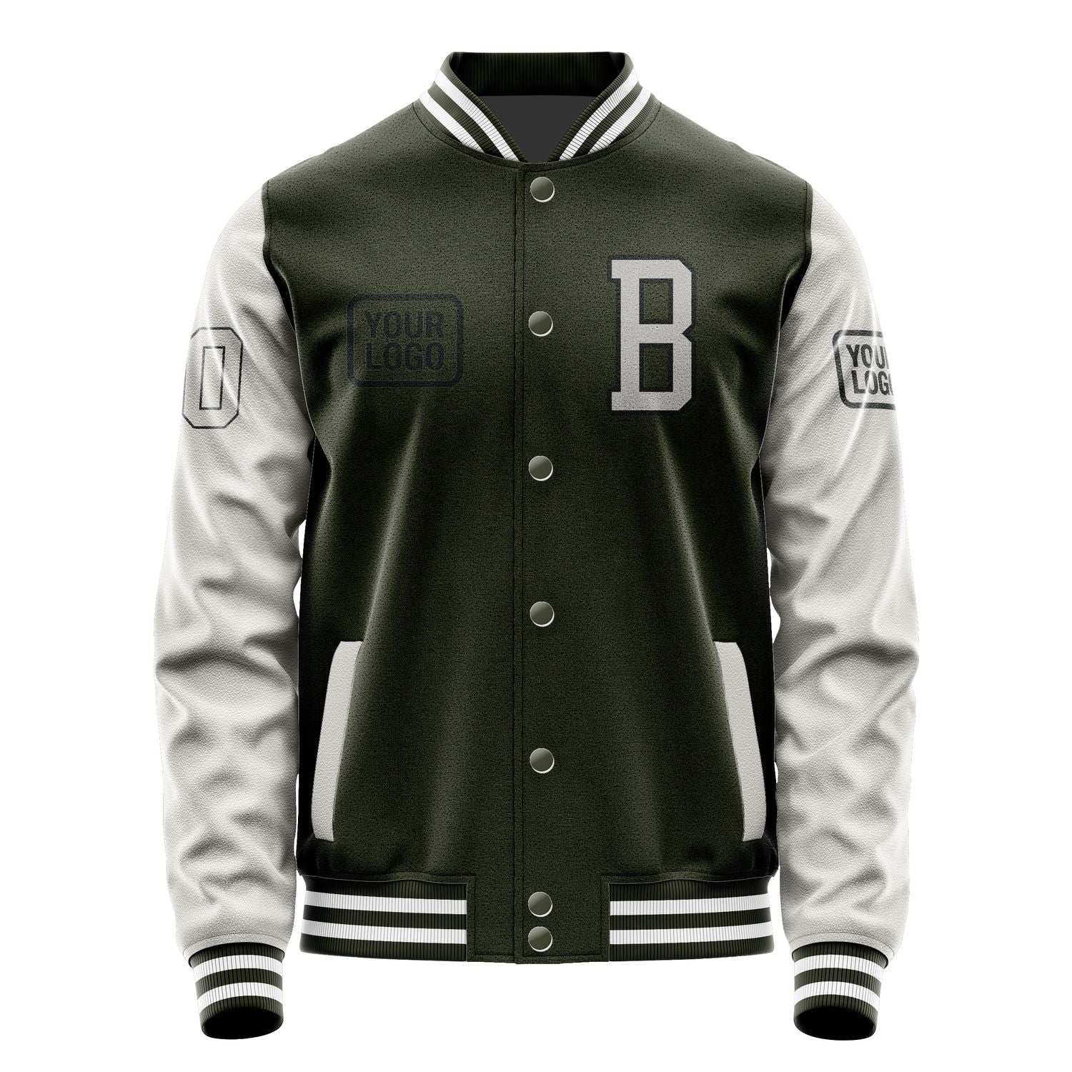 Maßgeschneidertes Dunkles Oliv Grau Jacke JA020204021817040417
