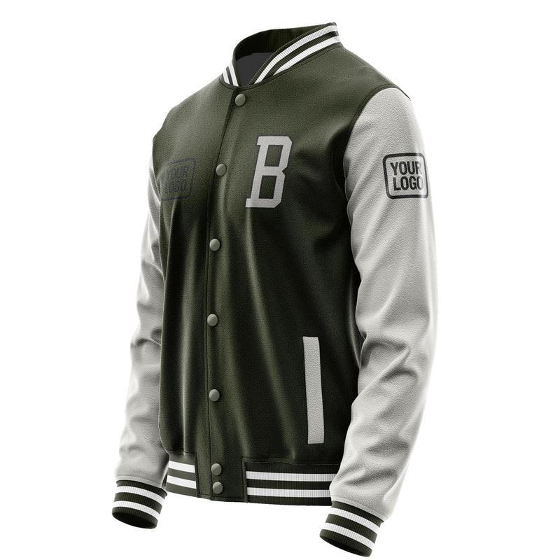 Maßgeschneidertes Dunkles Oliv Grau Jacke JA020204021817040417