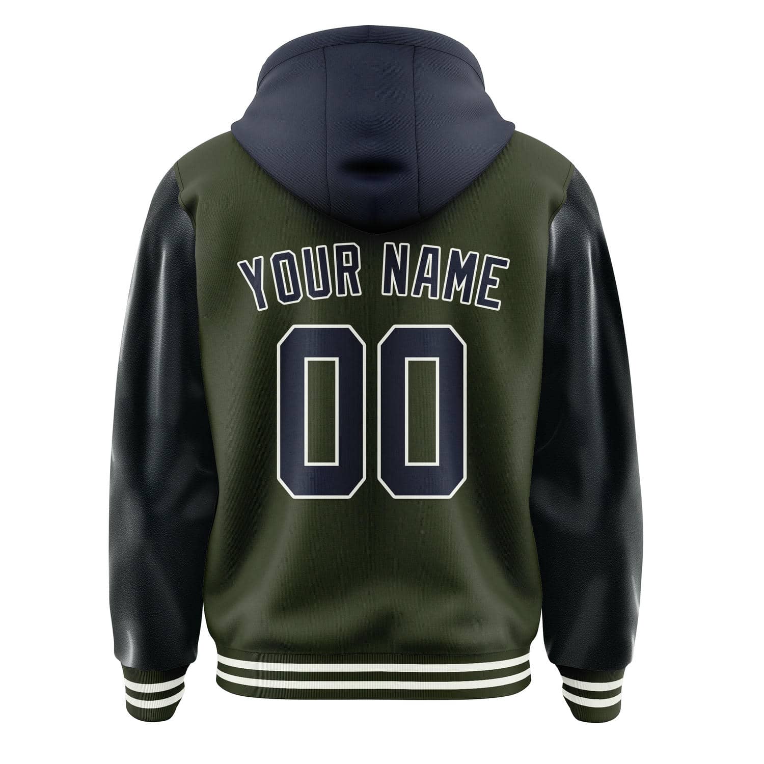 Maßgeschneidertes Dunkles Oliv Stahlblau Jacke
