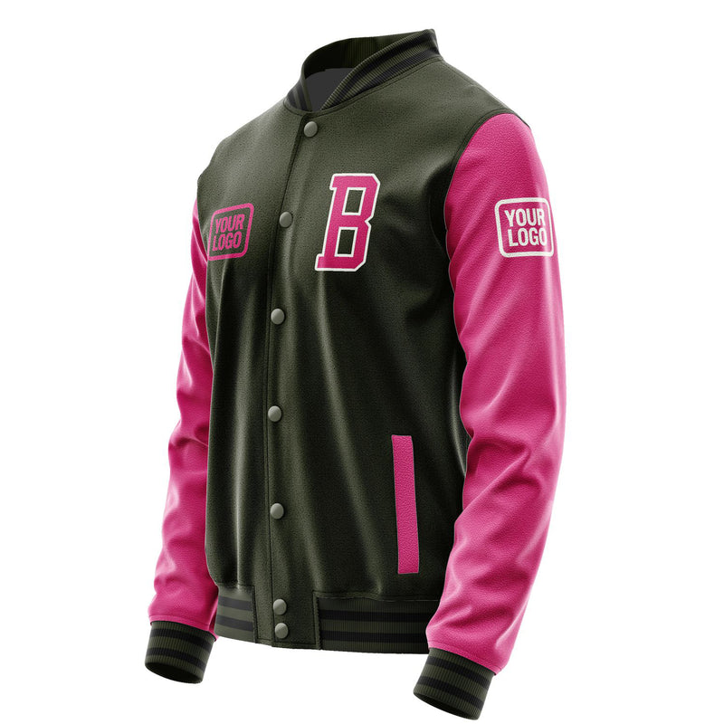 Maßgeschneidertes Dunkles Oliv Rosarot Jacke JA020213021718131318