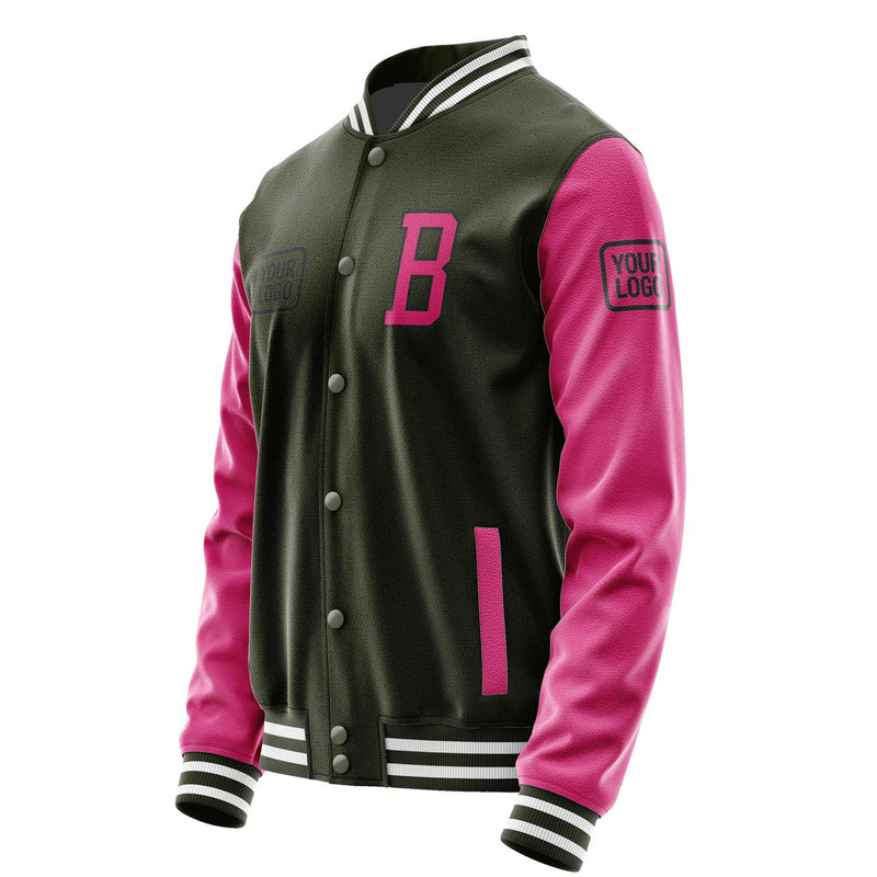 Maßgeschneidertes Dunkles Oliv Rosarot Jacke JA020213021817131317