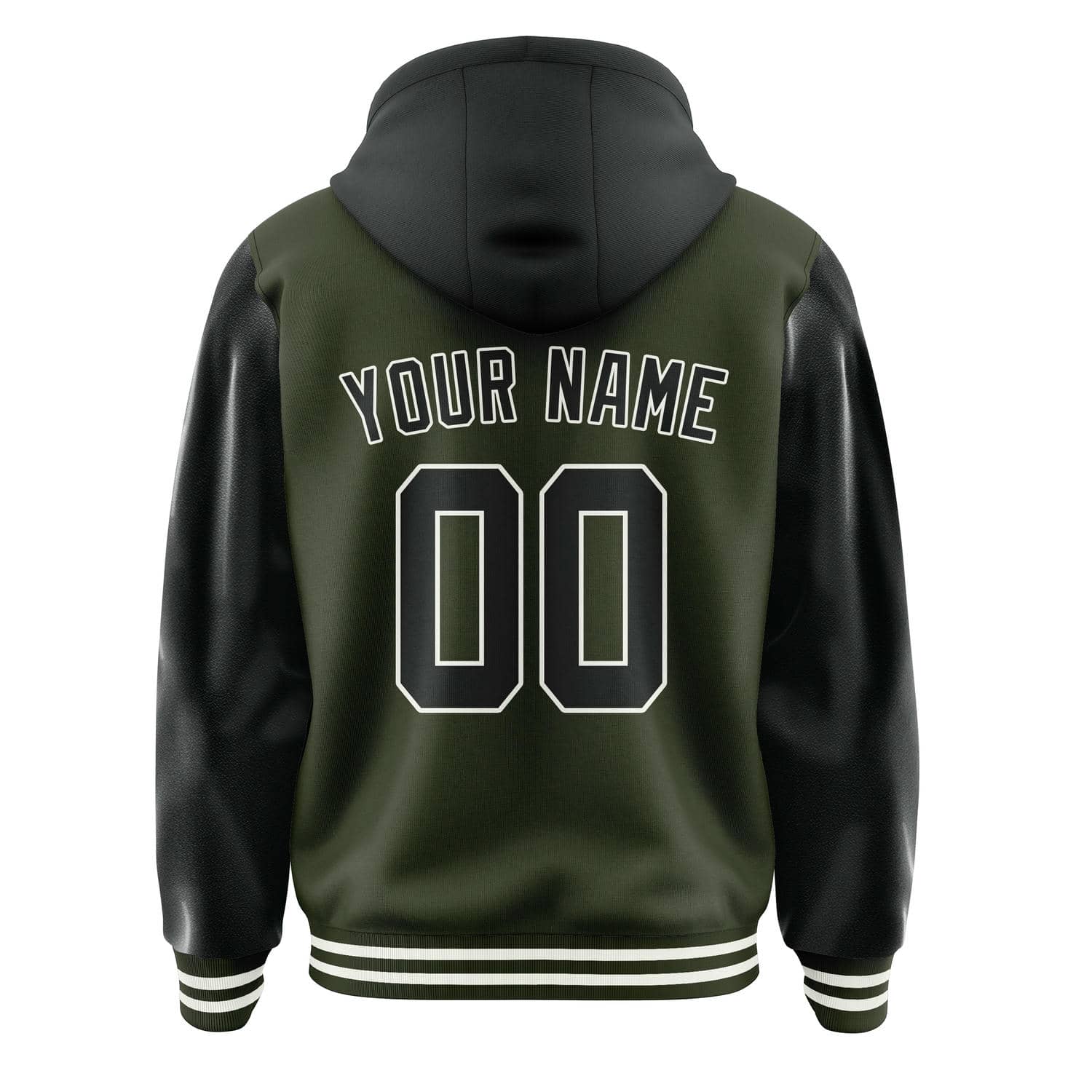 Maßgeschneidertes Dunkles Oliv Schwarz Jacke