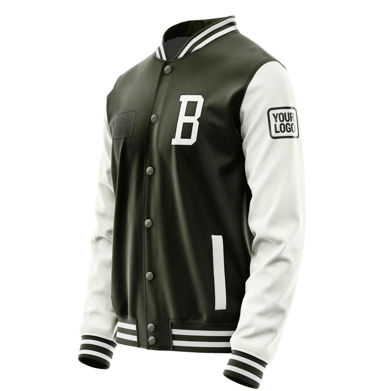 Maßgeschneidertes Dunkles Oliv Weiß Jacke JA020218021817181817