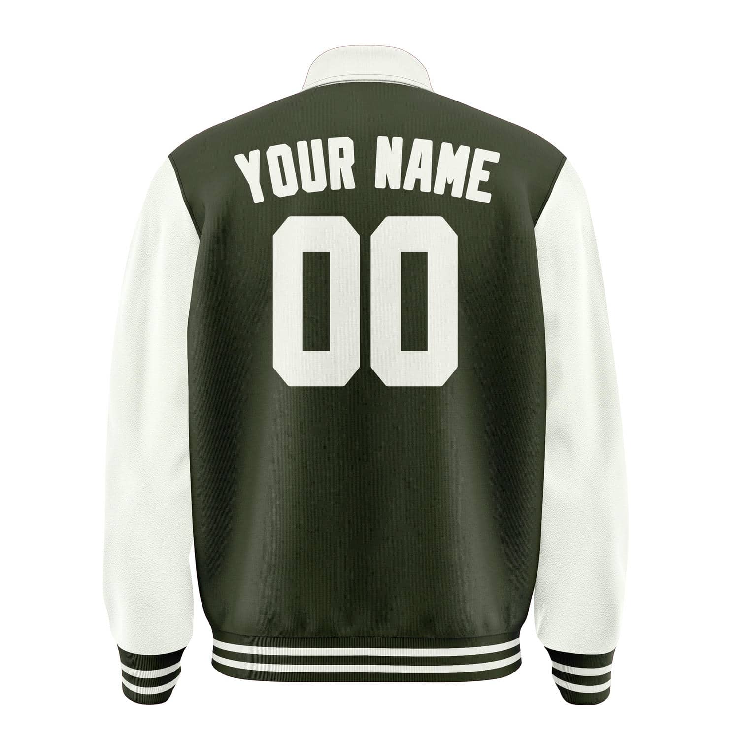 Maßgeschneidertes Dunkles Oliv Weiß Jacke