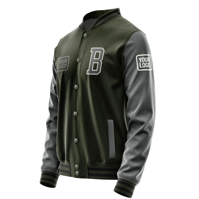 Maßgeschneidertes Dunkles Oliv Dunkelgrau Jacke JA020220021718202018