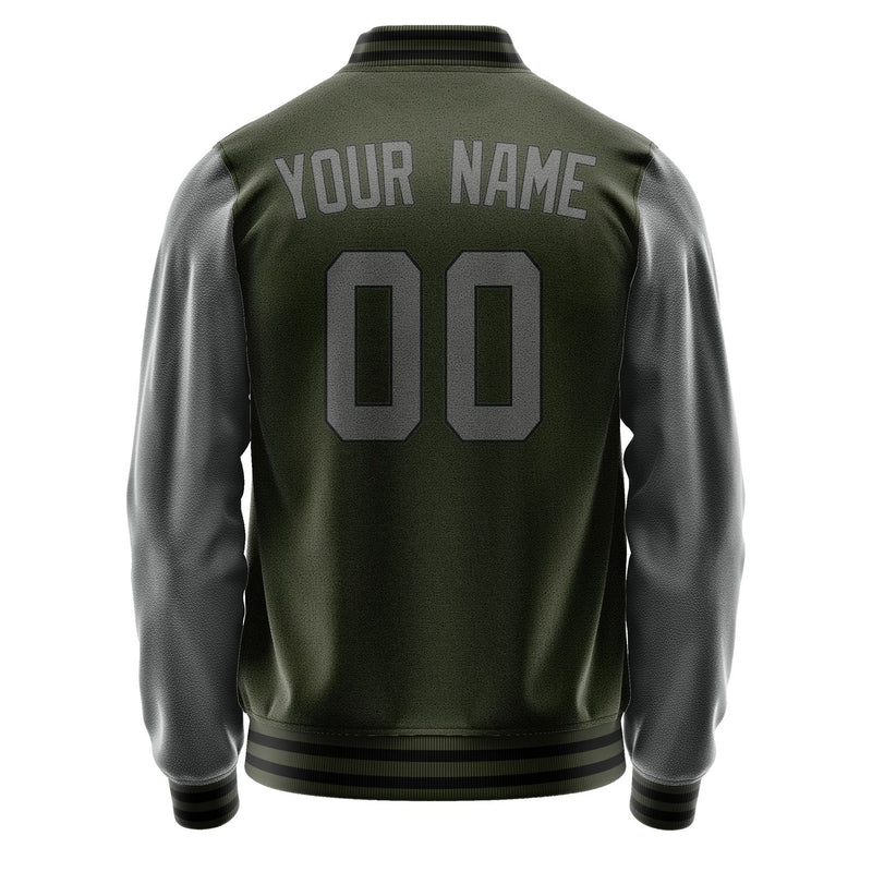 Maßgeschneidertes Dunkles Oliv Dunkelgrau Jacke JA0202200217B31720