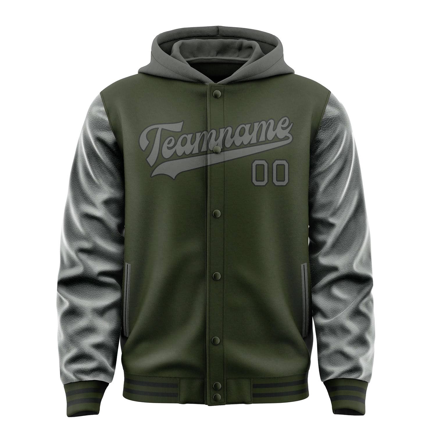 Maßgeschneidertes Dunkles Oliv Dunkelgrau Jacke