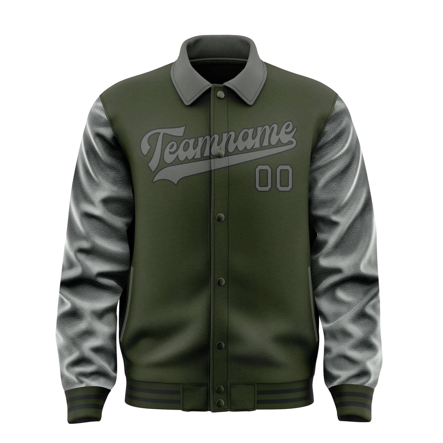 Maßgeschneidertes Dunkles Oliv Dunkelgrau Jacke