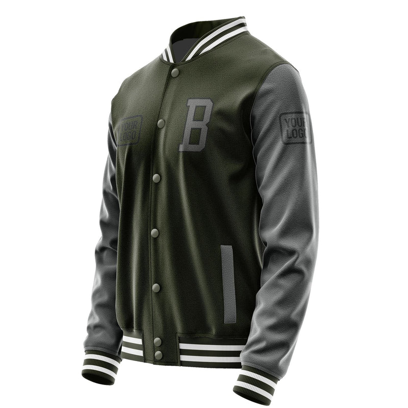 Maßgeschneidertes Dunkles Oliv Dunkelgrau Jacke JA020220021817202017
