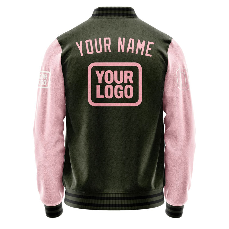 Maßgeschneidertes Dunkles Oliv Rosa Jacke JA020221021718212118