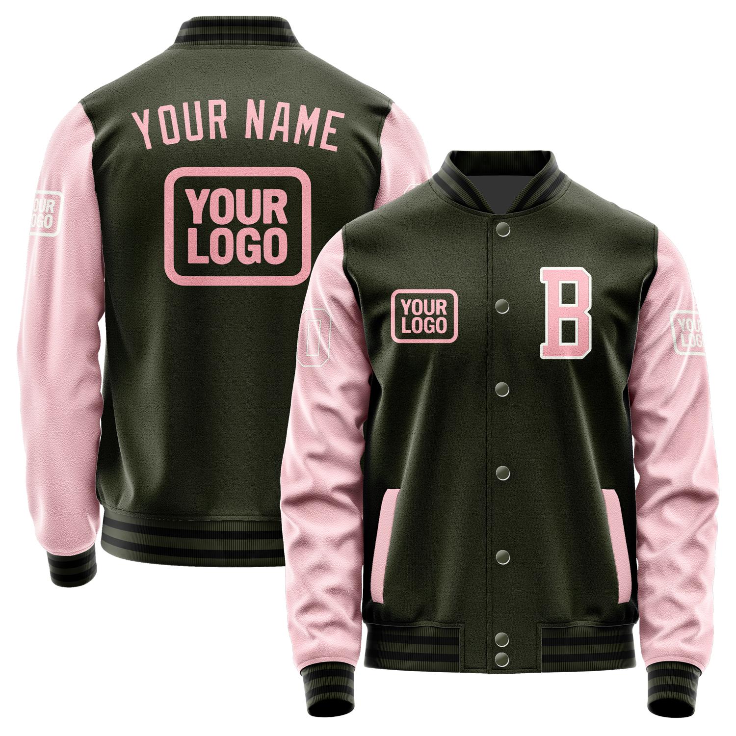 Maßgeschneidertes Dunkles Oliv Rosa Jacke JA020221021718212118