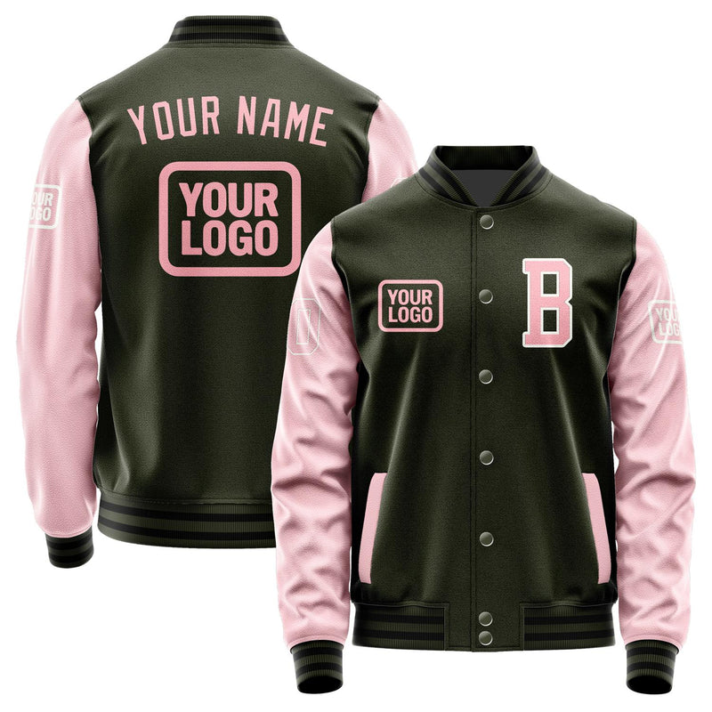 Maßgeschneidertes Dunkles Oliv Rosa Jacke JA020221021718212118