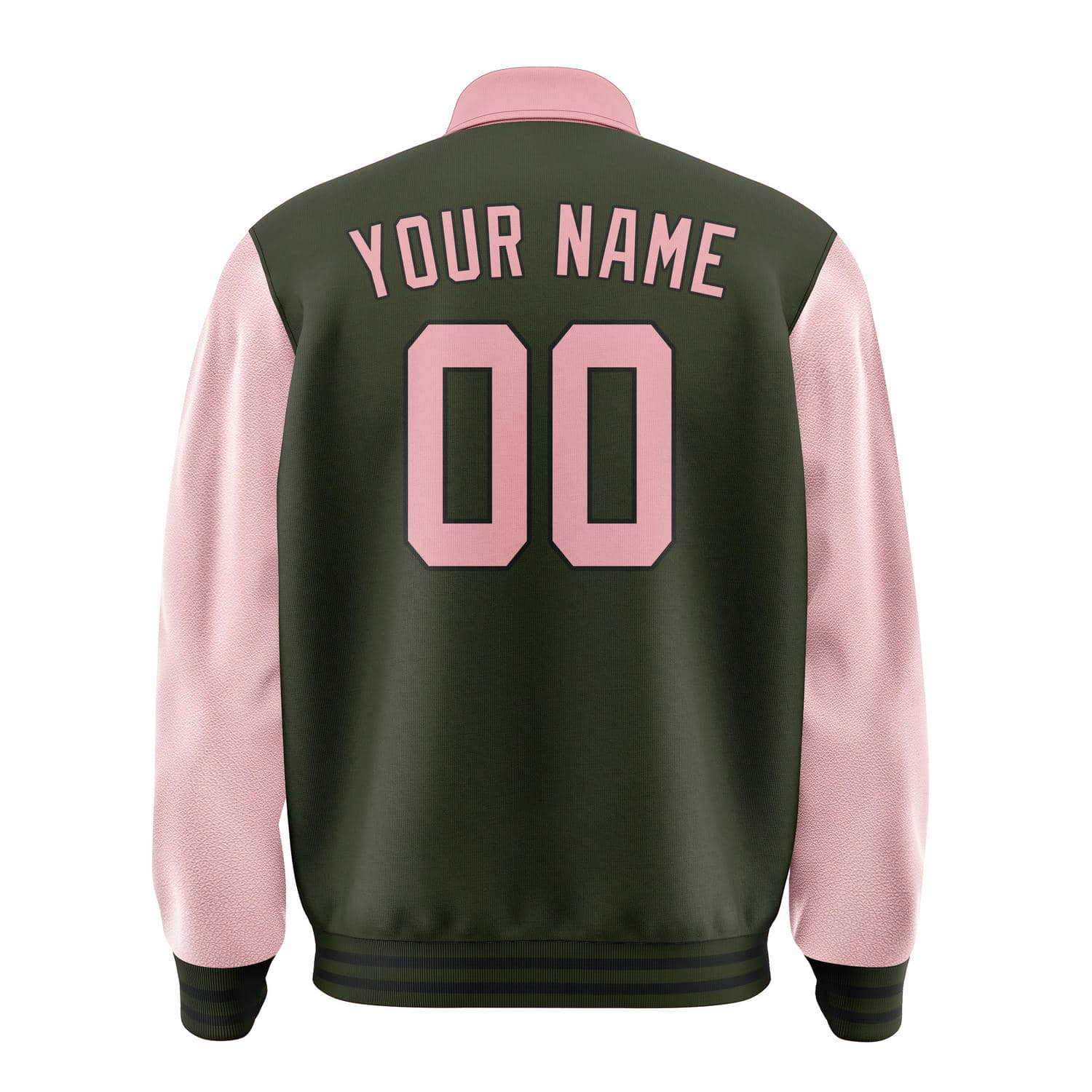 Maßgeschneidertes Dunkles Oliv Rosa Jacke