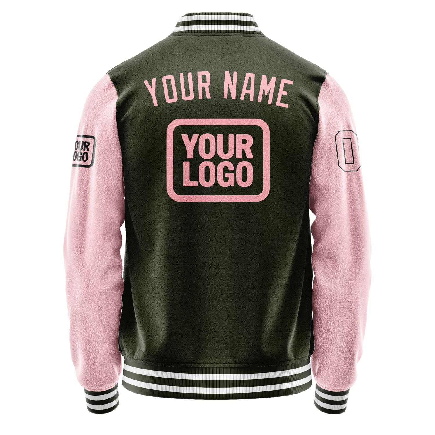 Maßgeschneidertes Dunkles Oliv Rosa Jacke JA020221021817212117