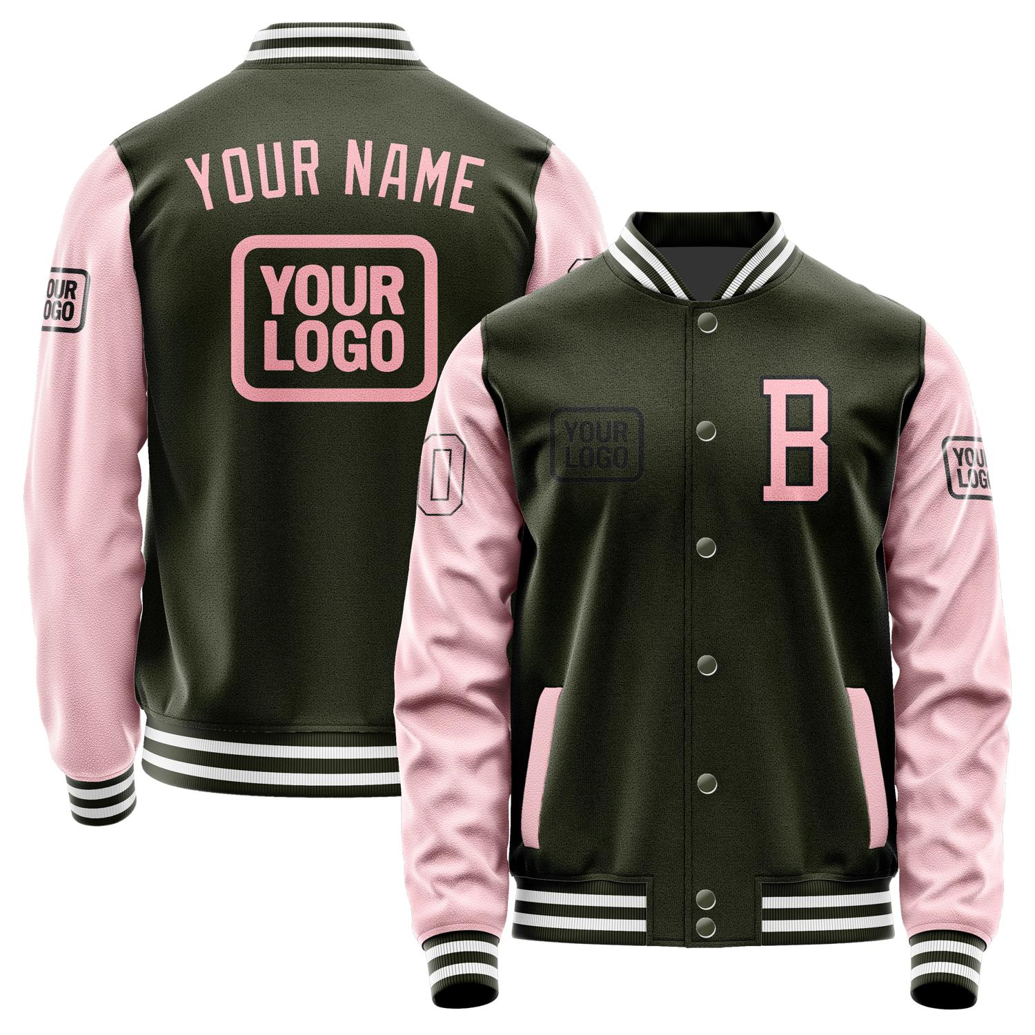 Maßgeschneidertes Dunkles Oliv Rosa Jacke JA020221021817212117