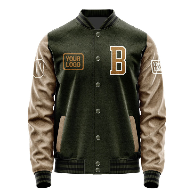 Maßgeschneidertes Dunkles Oliv Khaki Jacke JA020222021718222218