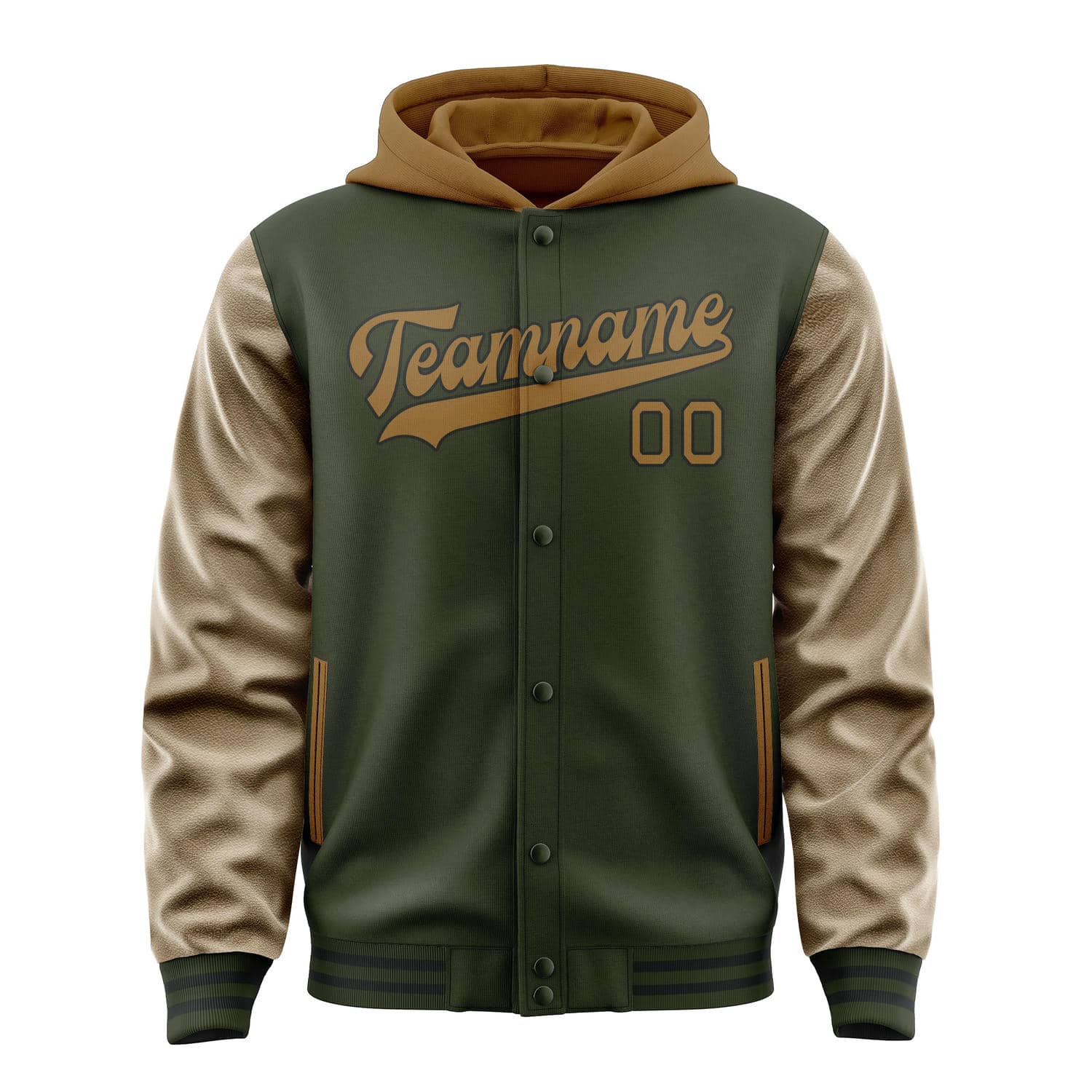 Maßgeschneidertes Dunkles Oliv Khaki Jacke